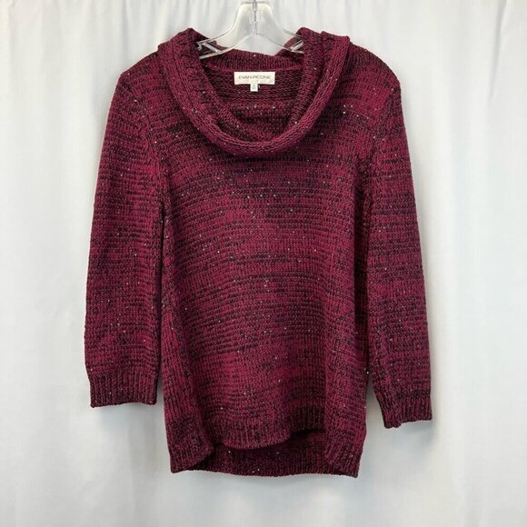 Evan Picone Womens Pullover Sweater Multicolor Long Sleeve Cowl Neck Medium - Picture 1 of 10
